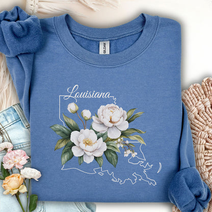 Louisiana State Flower Sweatshirt - Magnolia