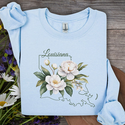 Louisiana State Flower Sweatshirt - Magnolia