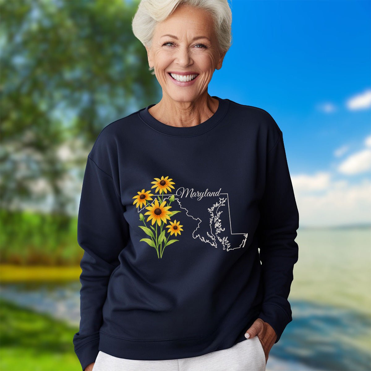 Maryland State Flower Sweatshirt - Black Eyed Susan