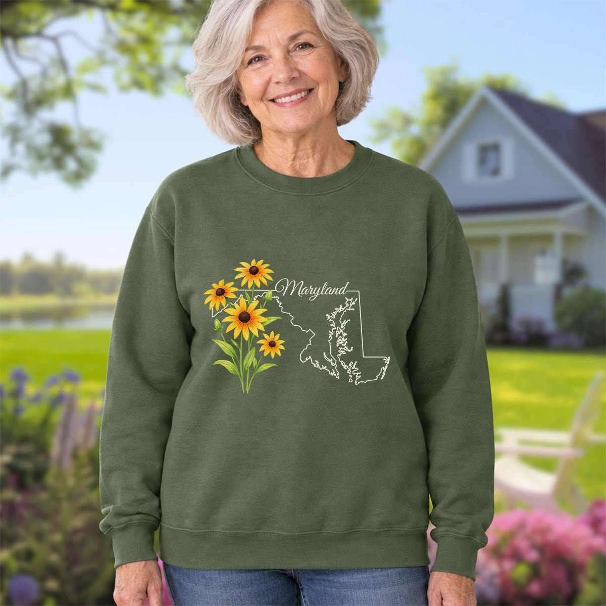 Maryland State Flower Sweatshirt - Black Eyed Susan