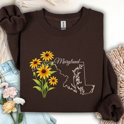 Maryland State Flower Sweatshirt - Black Eyed Susan
