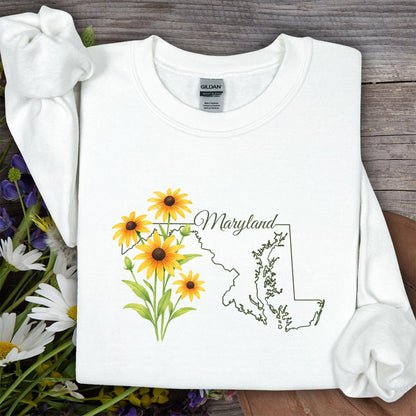 Maryland State Flower Sweatshirt - Black Eyed Susan