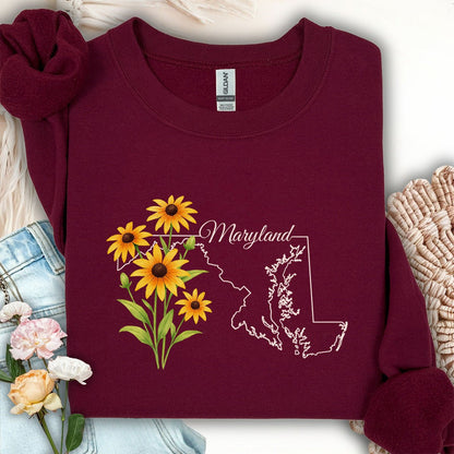 Maryland State Flower Sweatshirt - Black Eyed Susan