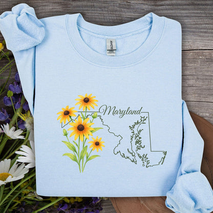 Maryland State Flower Sweatshirt - Black Eyed Susan