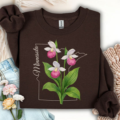 Minnesota State Flower Sweatshirt - Lady's Slipper