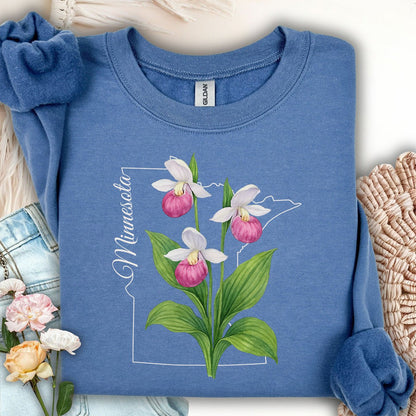 Minnesota State Flower Sweatshirt - Lady's Slipper