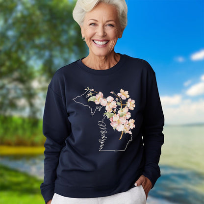 Michigan State Flower Sweatshirt - Apple Blossom