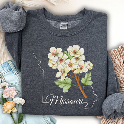 Missouri State Flower Sweatshirt - Hawthorn