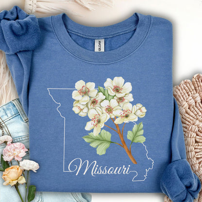 Missouri State Flower Sweatshirt - Hawthorn