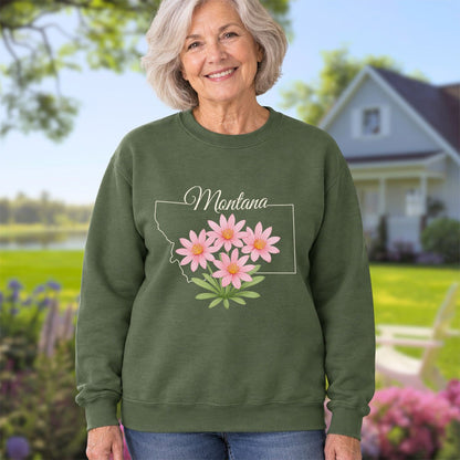 Montana State Flower Sweatshirt - Bitterroot