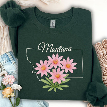 Montana State Flower Sweatshirt - Bitterroot