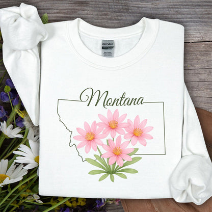 Montana State Flower Sweatshirt - Bitterroot