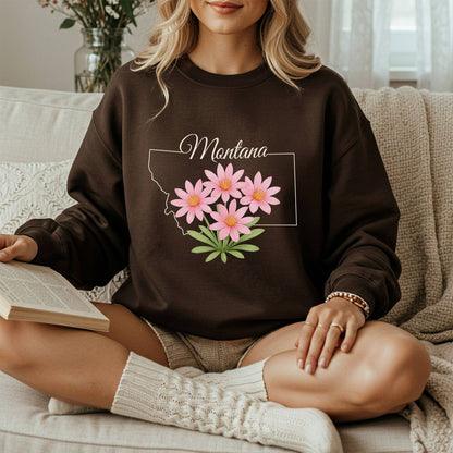 Montana State Flower Sweatshirt - Bitterroot