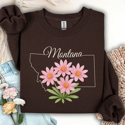 Montana State Flower Sweatshirt - Bitterroot