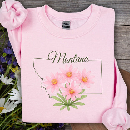 Montana State Flower Sweatshirt - Bitterroot