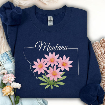 Montana State Flower Sweatshirt - Bitterroot