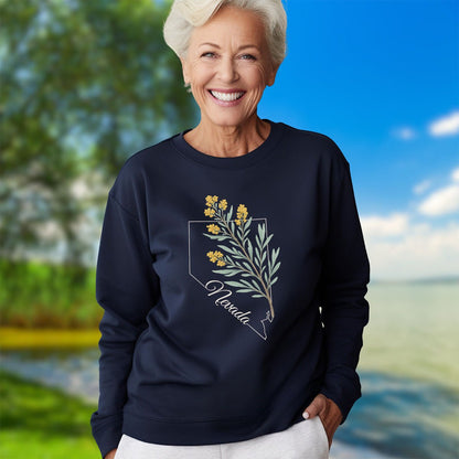 Nevada State Flower Sweatshirt - Sagebrush