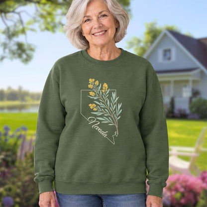 Nevada State Flower Sweatshirt - Sagebrush