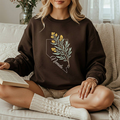 Nevada State Flower Sweatshirt - Sagebrush