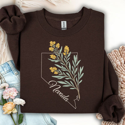 Nevada State Flower Sweatshirt - Sagebrush
