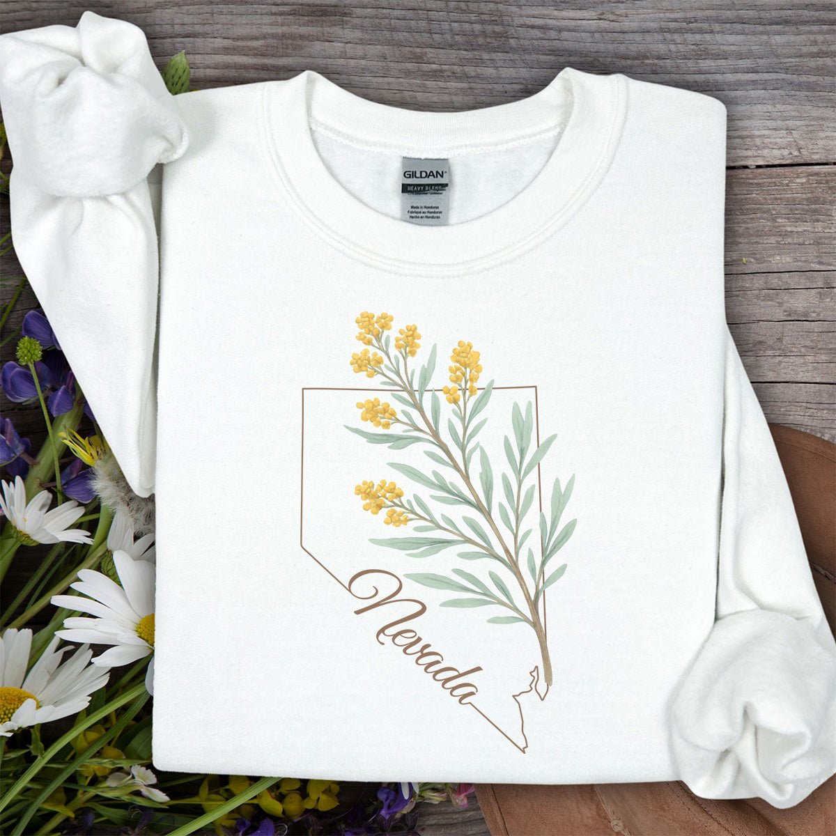 Nevada State Flower Sweatshirt - Sagebrush