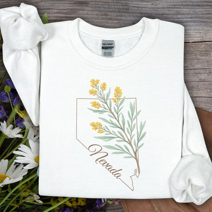 Nevada State Flower Sweatshirt - Sagebrush