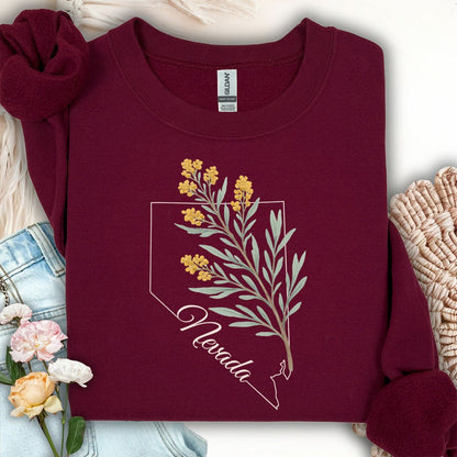 Nevada State Flower Sweatshirt - Sagebrush