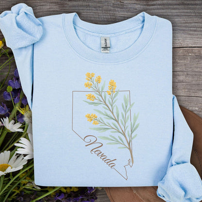 Nevada State Flower Sweatshirt - Sagebrush