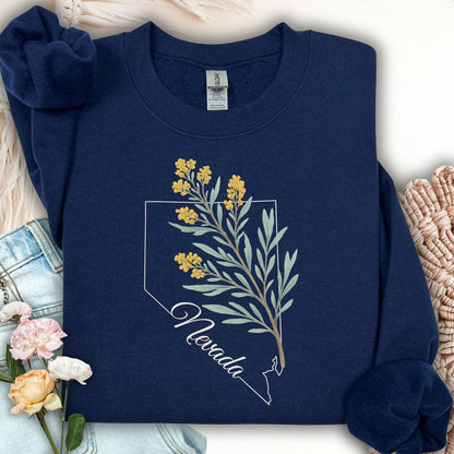 Nevada State Flower Sweatshirt - Sagebrush