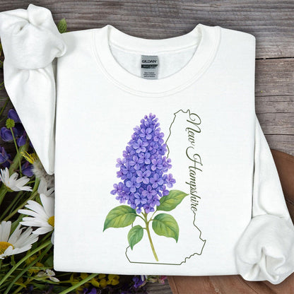 New Hampshire State Flower Sweatshirt - Lilac