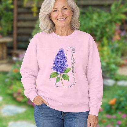 New Hampshire State Flower Sweatshirt - Lilac