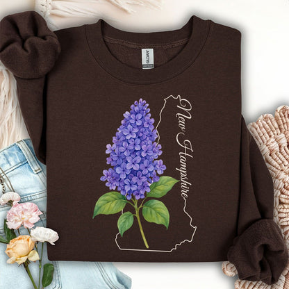 New Hampshire State Flower Sweatshirt - Lilac