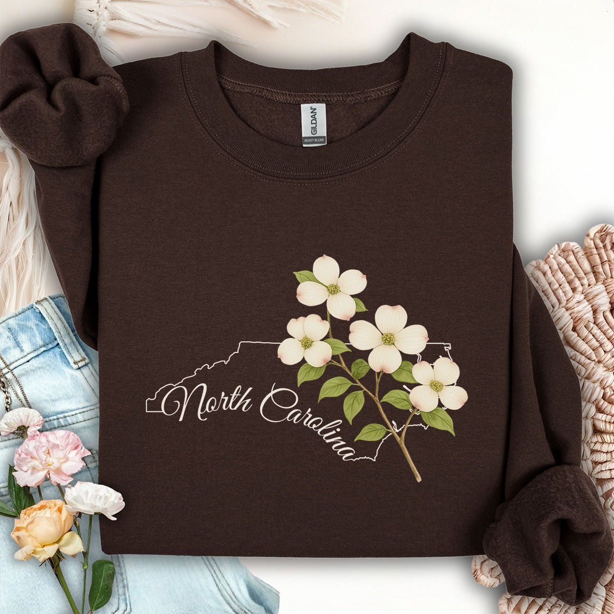 North Carolina State Flower Sweatshirt - Dogwood