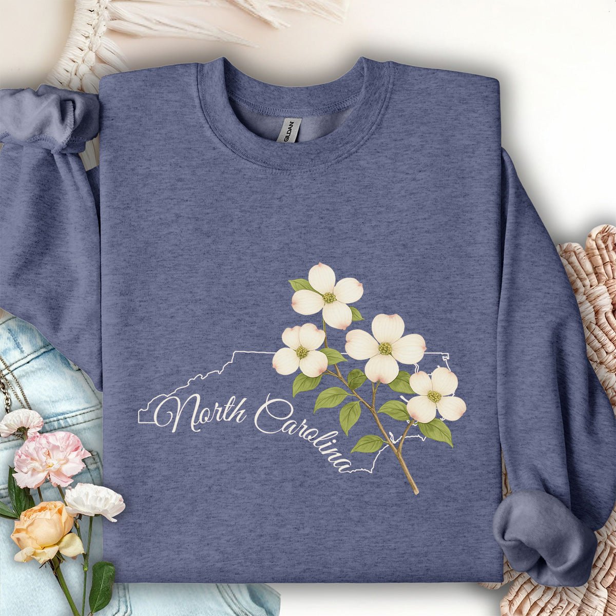 North Carolina State Flower Sweatshirt - Dogwood