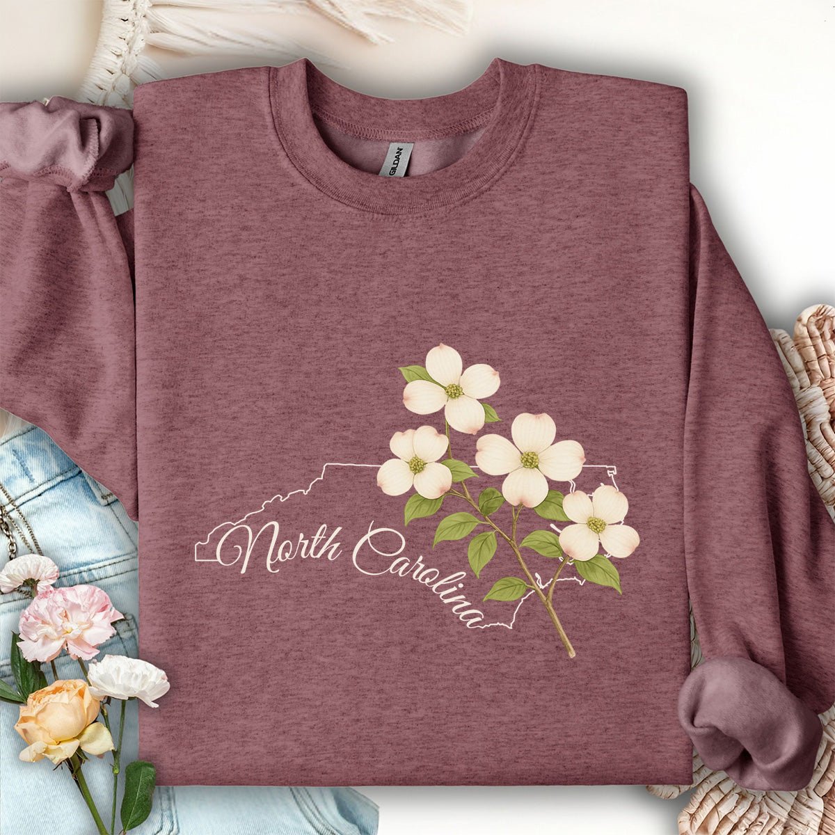 North Carolina State Flower Sweatshirt - Dogwood