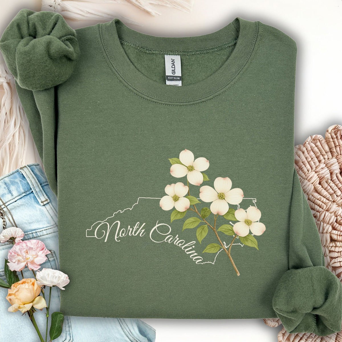 North Carolina State Flower Sweatshirt - Dogwood