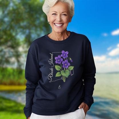 Rhode Island State Flower Sweatshirt - Common Violet