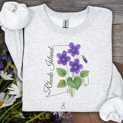 Rhode Island State Flower Sweatshirt - Common Violet
