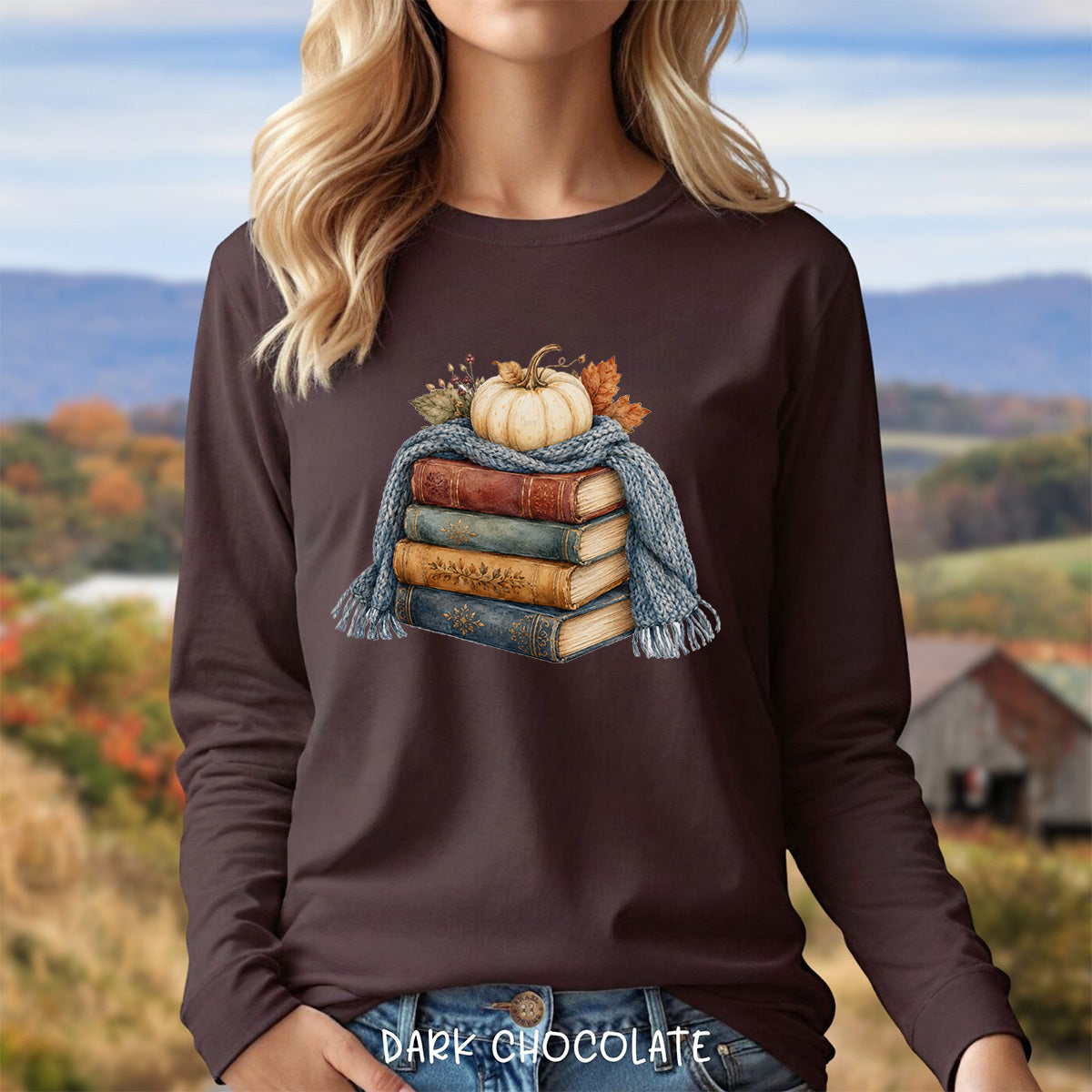 Cozy Up with a Good Fall Book Long Sleeve Tee