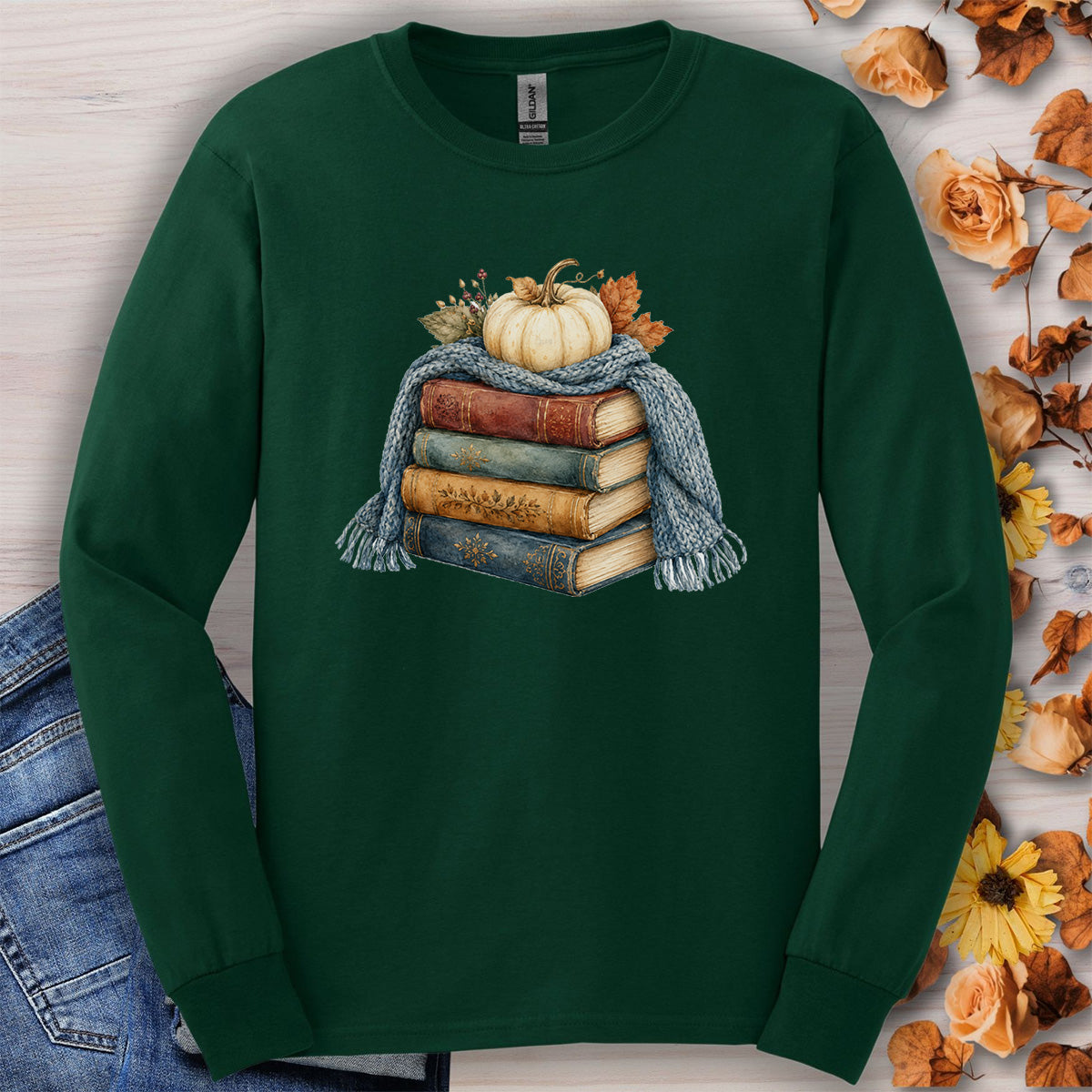Cozy Up with a Good Fall Book Long Sleeve Tee