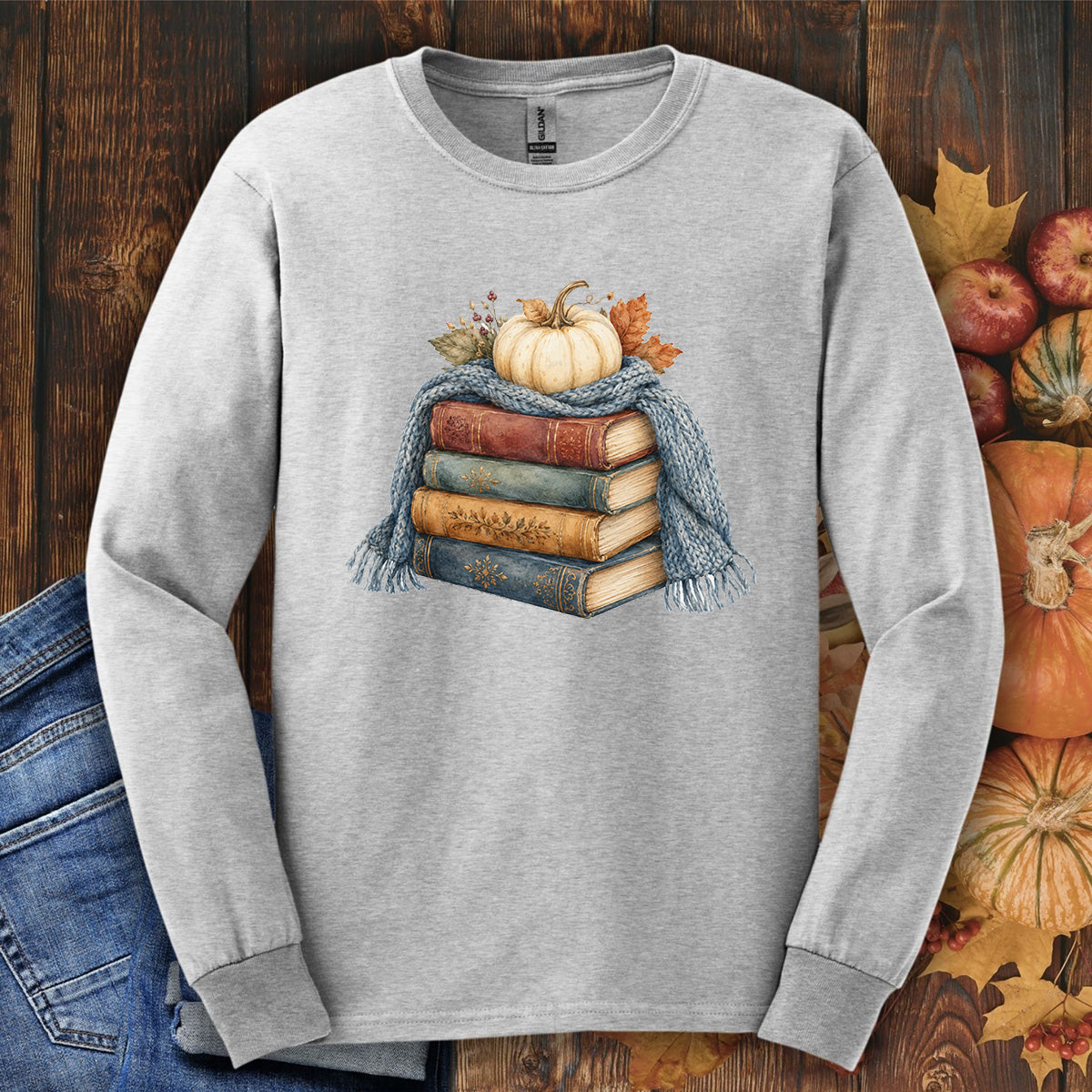 Cozy Up with a Good Fall Book Long Sleeve Tee