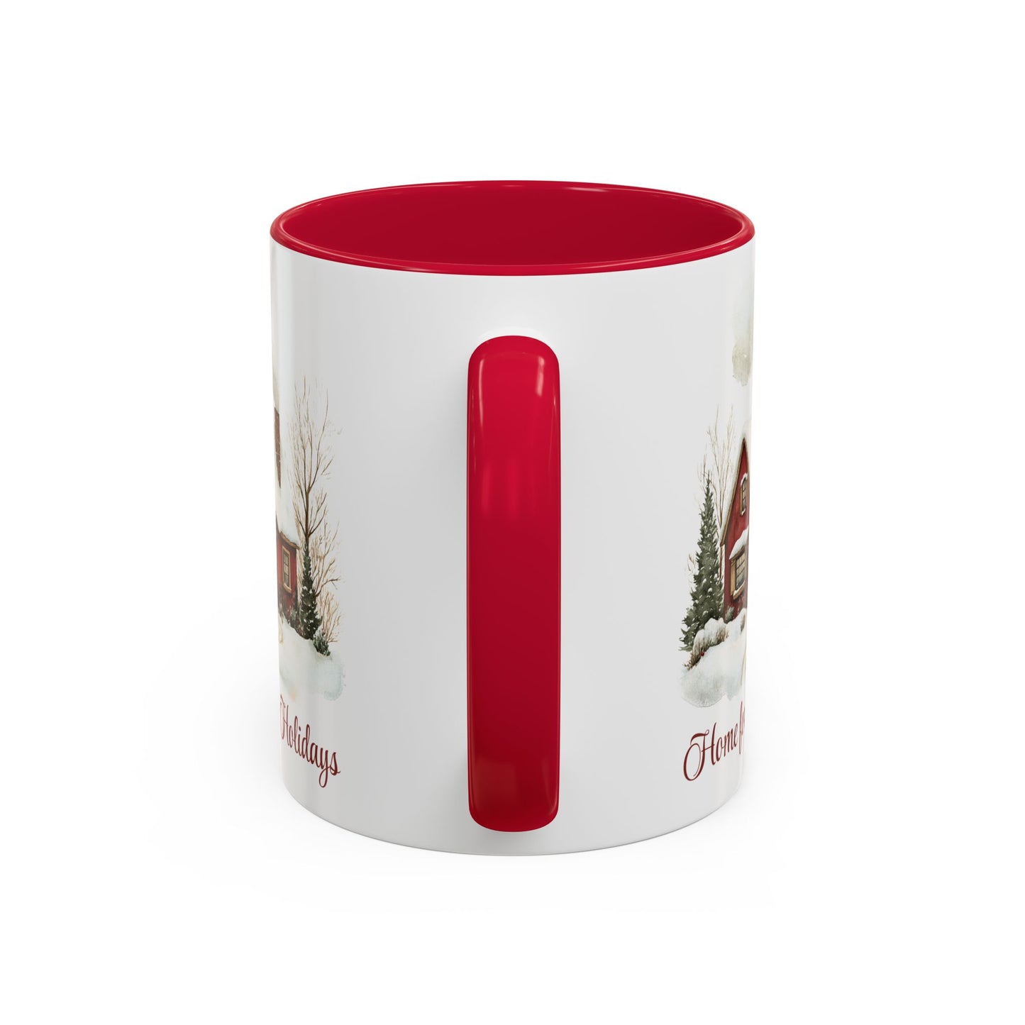 Home for the Holidays Red Cabin Mug (11/15oz)
