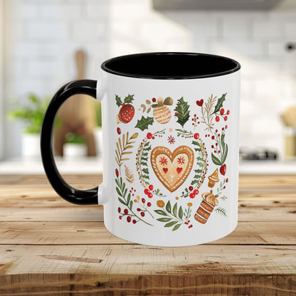 Holiday Gingerbread Heart Art Mug (11/15oz)