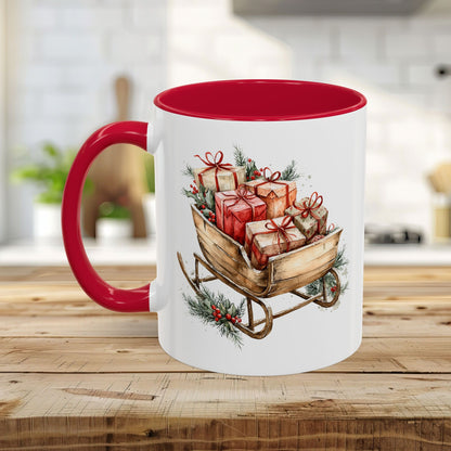 Rustic Christmas Sleigh Mug (11/15oz)