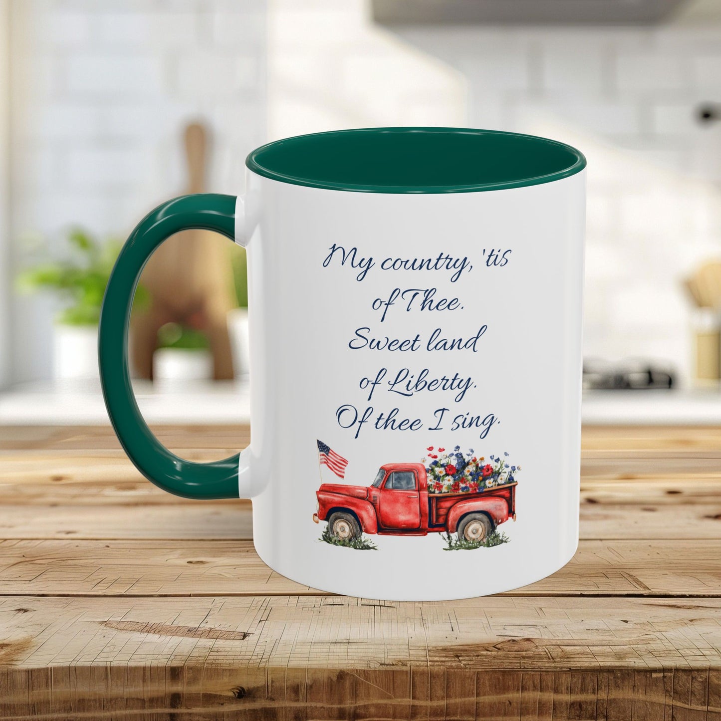 'My Country 'Tis Of Thee' American Farmhouse Mug (11/15oz)