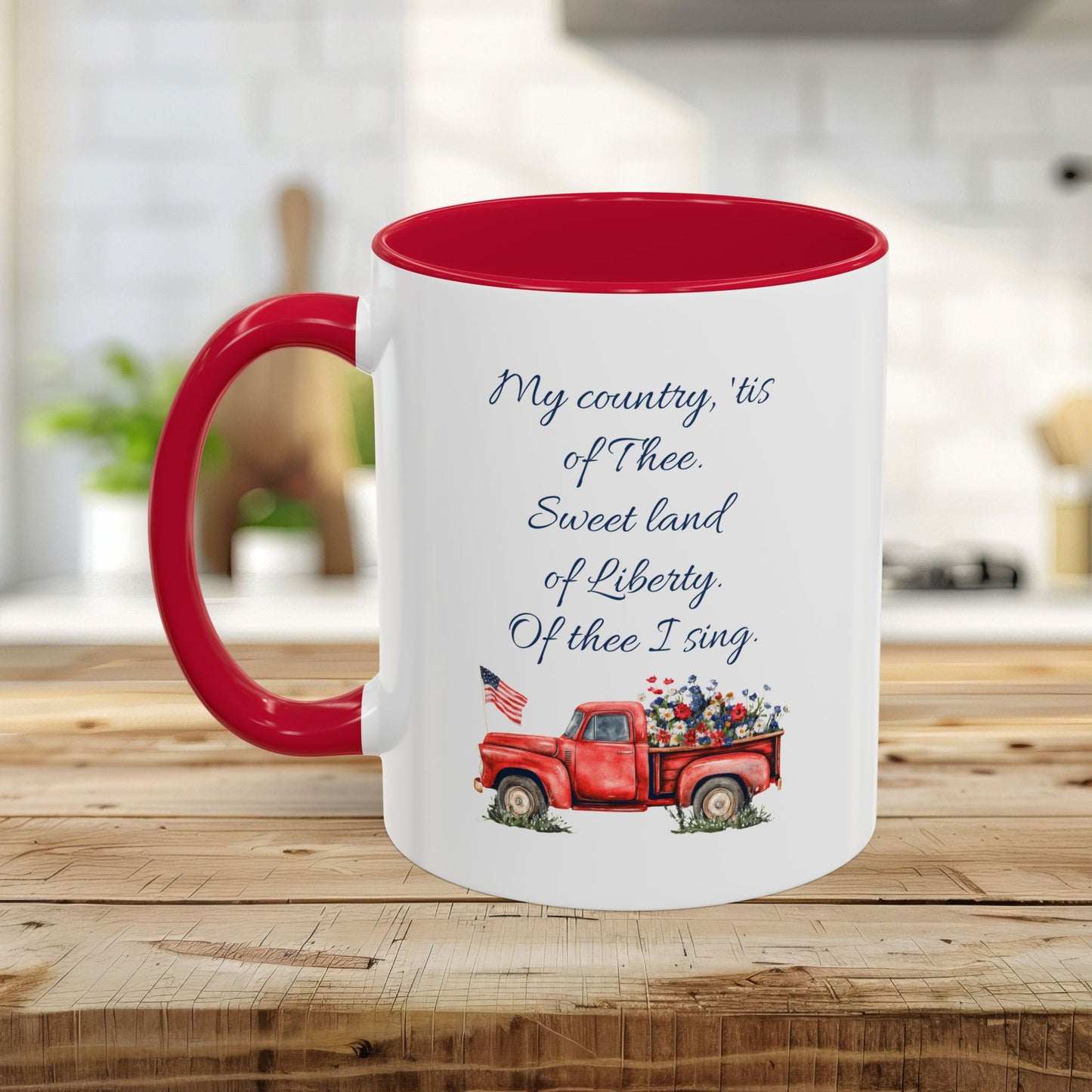 'My Country 'Tis Of Thee' American Farmhouse Mug (11/15oz)