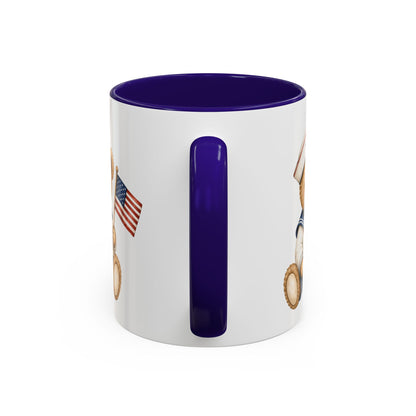 Patriotic Teddy Bear Sailor with Flag Mug (11/15oz)