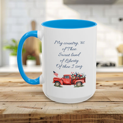 'My Country 'Tis Of Thee' American Farmhouse Mug (11/15oz)