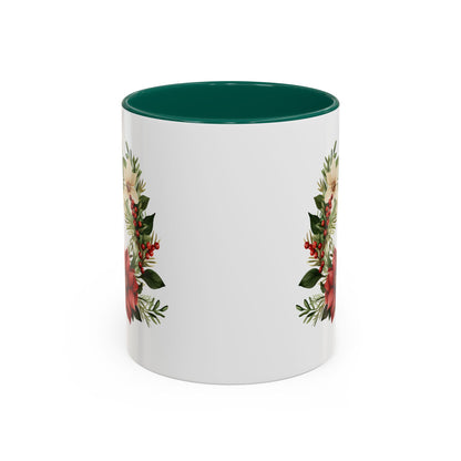 Holiday Poinsettia Wreath Mug (11/15oz)