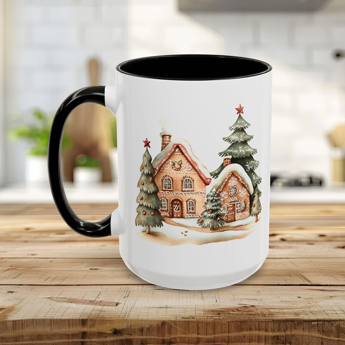 Cozy Holiday Gingerbread Houses Mug (11/15oz)